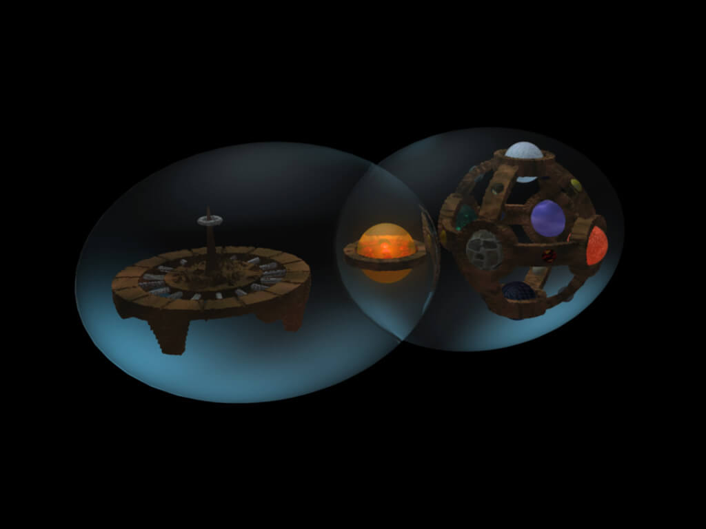 Rendering des Multiunversums für ein Fantasy-Rollenspiel