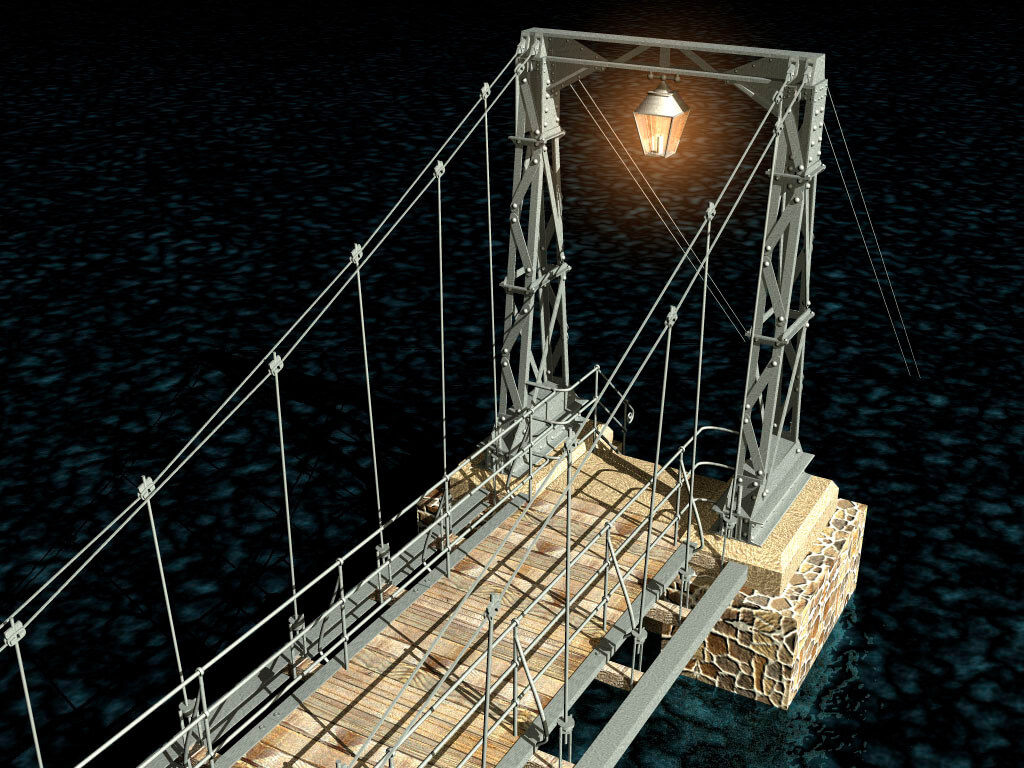 Rendering des Kettenstegs in Nürnberg