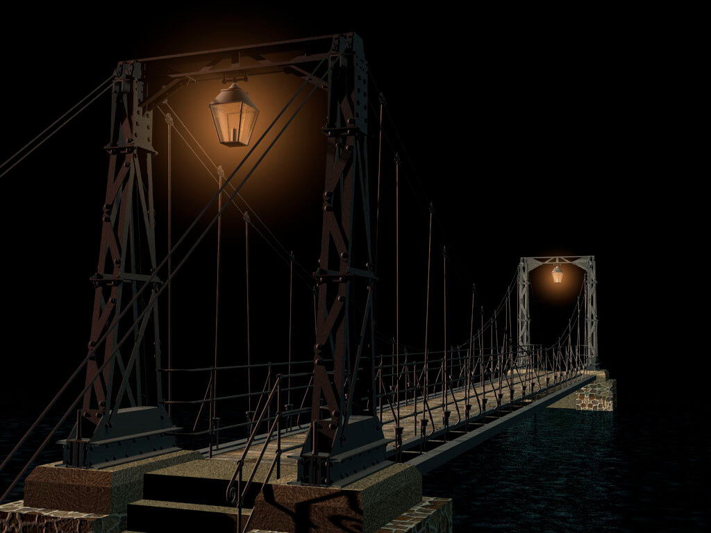 Rendering des Kettenstegs in Nürnberg