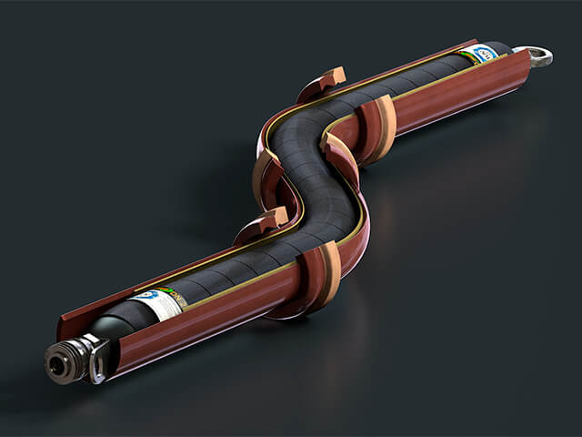 Rendering eines Rohr-Abdichtung-Systems