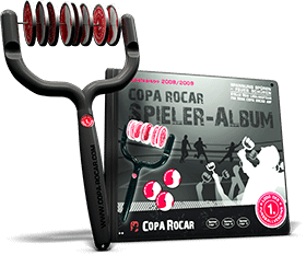 3D Rendering einer Rassel und eines Sammelsalbums mit Rassel-Schellen