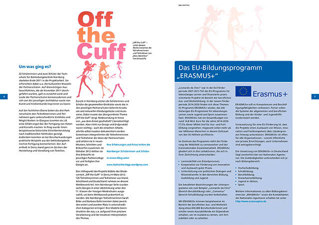 Doppelseite einer Infobroschüre