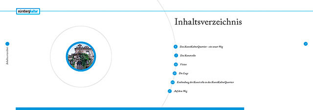 Doppelseite einer Imagebroschüre