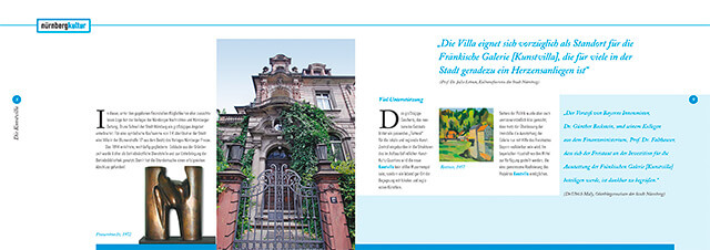 Doppelseite einer Imagebroschüre