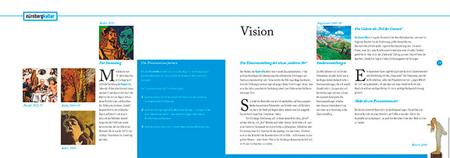 Doppelseite einer Imagebroschüre