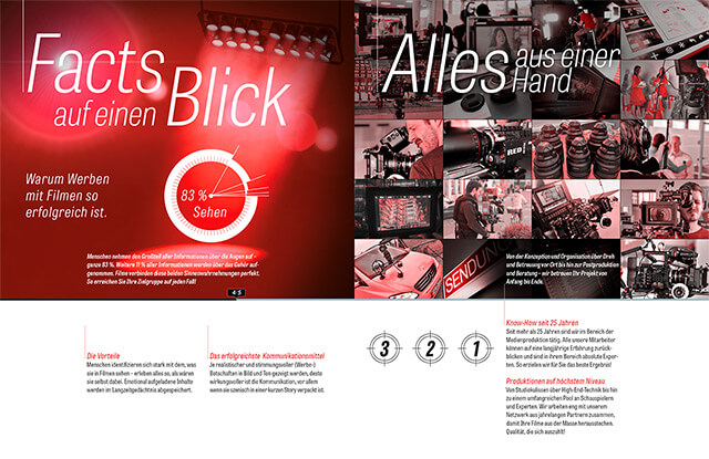 Doppelseite einer Imagebroschüre