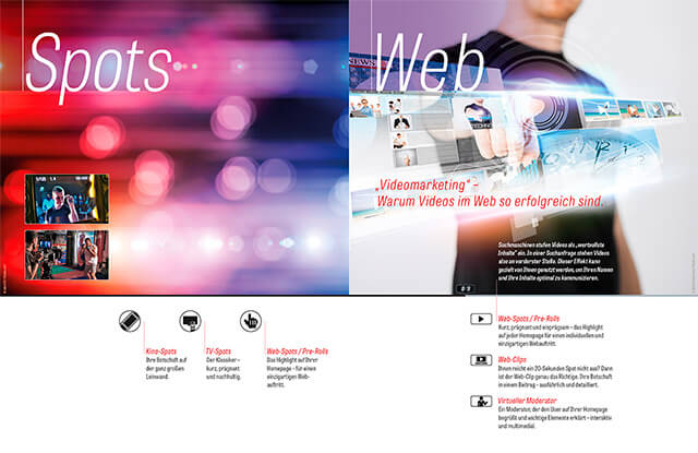 Doppelseite einer Imagebroschüre