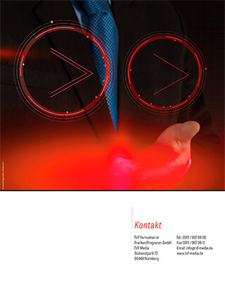 Rückseite einer Imagebroschüre