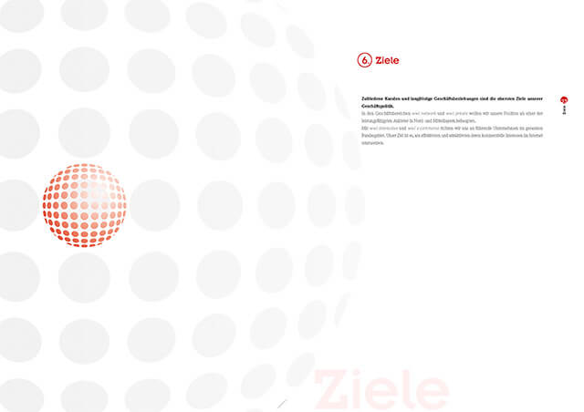 Doppelseite einer Imagebroschüre