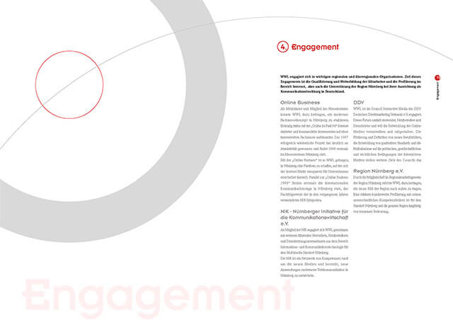 Doppelseite einer Imagebroschüre