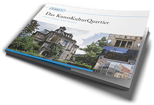 Titelseite der Imagebroschüre für die Kunstvilla im KunstKulturQuartier Nürnberg