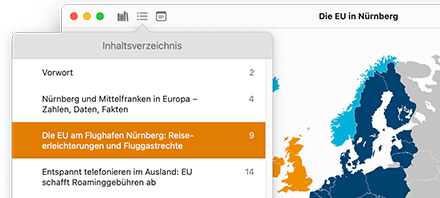 Bildschirmfoto eines Inhaltsverzeichnisses in einem ePub