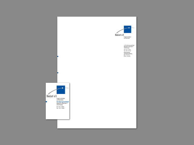 Geschäftsausstattung für einen Architekten-Verein