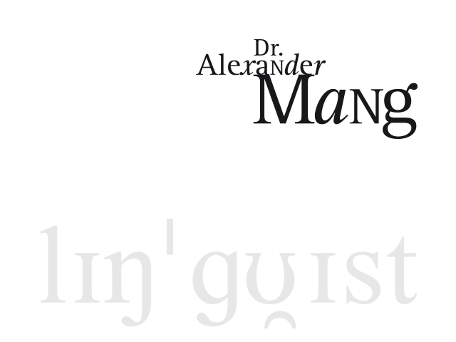 Key Visual eines Linguisten