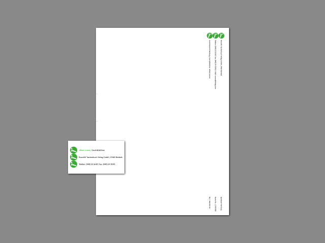 Geschäftsausstattung für einen Buchverlag