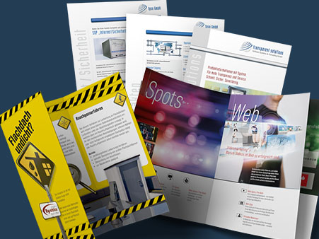 Verschiedene Broschüren, Prospekte und Flyer-Entwürfe