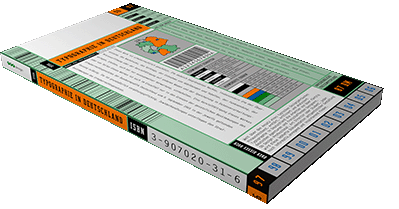 Mockup eines Buches mit einem typografisch gestaltetem Buchumschlag