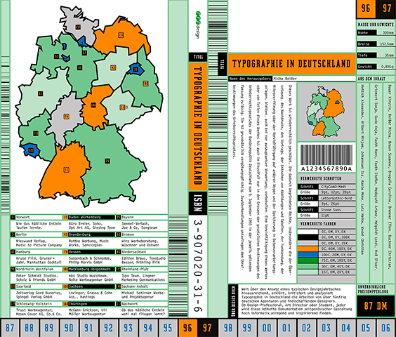 Buchumschlag-Gestaltung für ein Typografie-Fachbuch