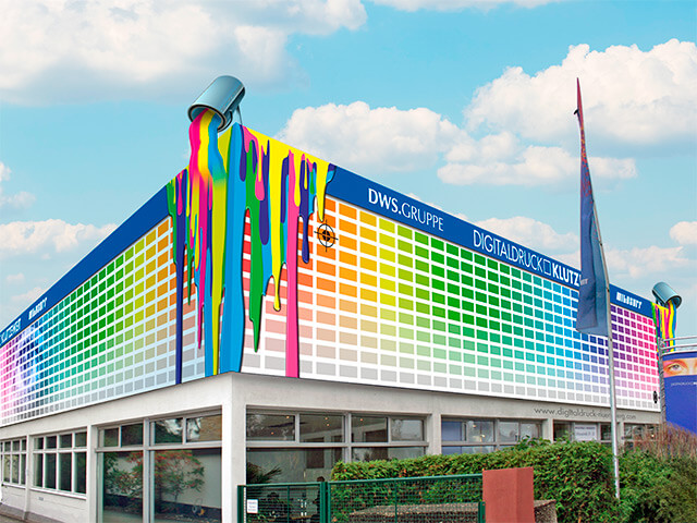 Hausfassaden-Gestaltung einer Druckerei