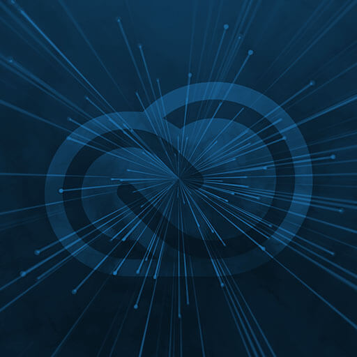 Laptop auf dessen Bildschirm die Programmicons von Adobe Illustrator, Photoshop, InDesign, Acrobat und Bridge zu sehen sind – Adobe Creative Cloud Schulung