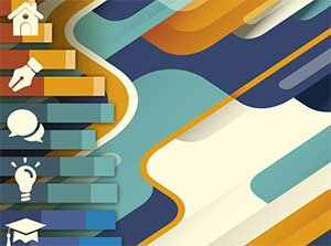 Grafische Darstellung diverser Icons und eines Balkendiagramms – Adobe Illustrator Schulung