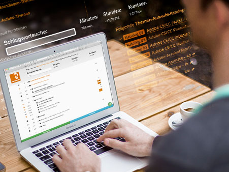 Ein Laptop mit dem geöffneten Kurskonfigurator auf der Wildkolleg Internetseite