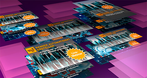 Viele Banner in unterschiedlichen Designs und Größen